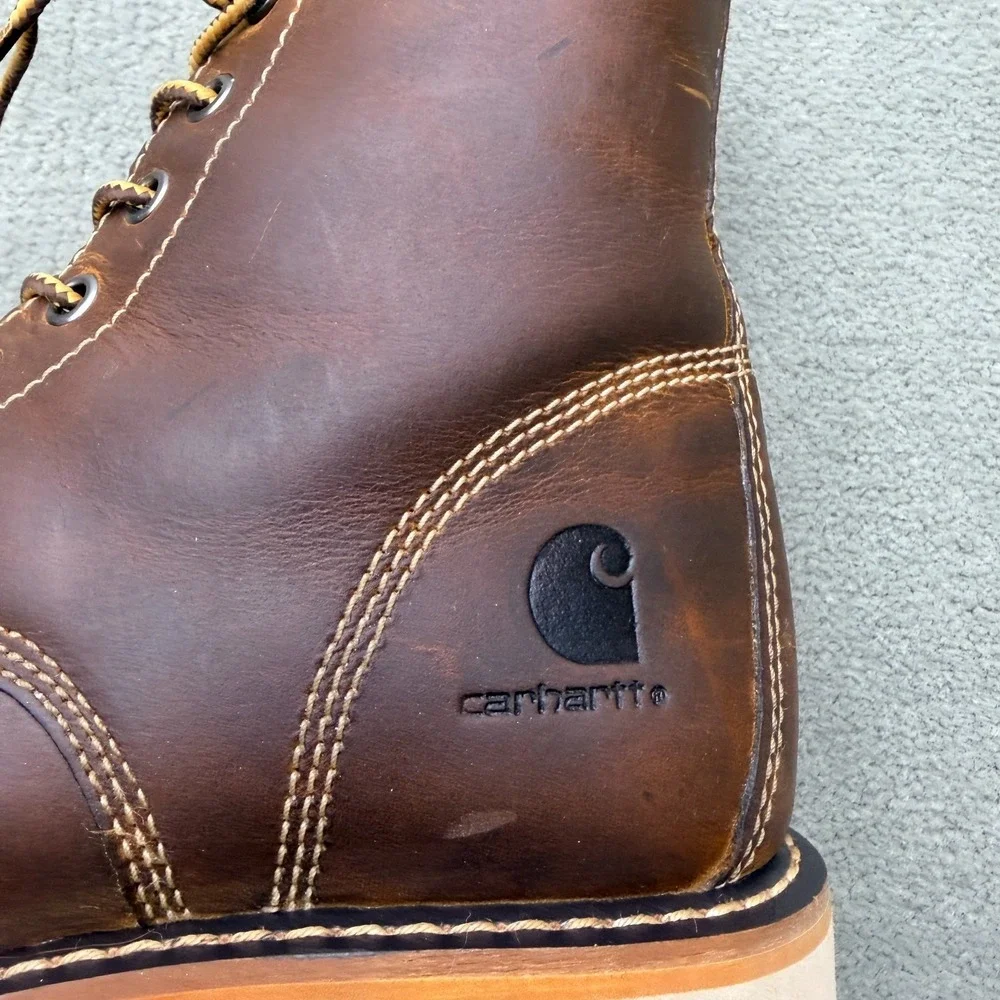 Carhartt Women's 8.5 Waterproof Steel Moc Toe Wedge Work Boots EH Slip Resistant